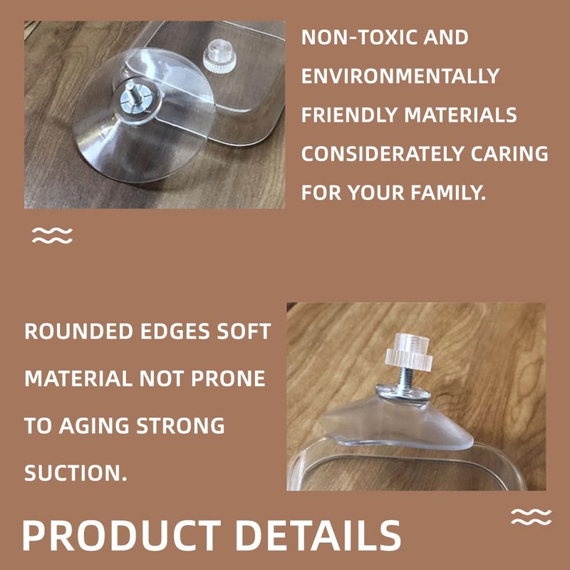 BZKSER Transparent Plastic Suction Cups, Pack of 12, Transparent Suction