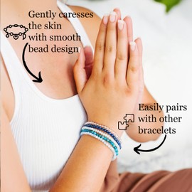 Lebensquelle Plus Mini Ball Bracelet, 4 mm, High-Quality Gemstone Bracelet, Gemstone