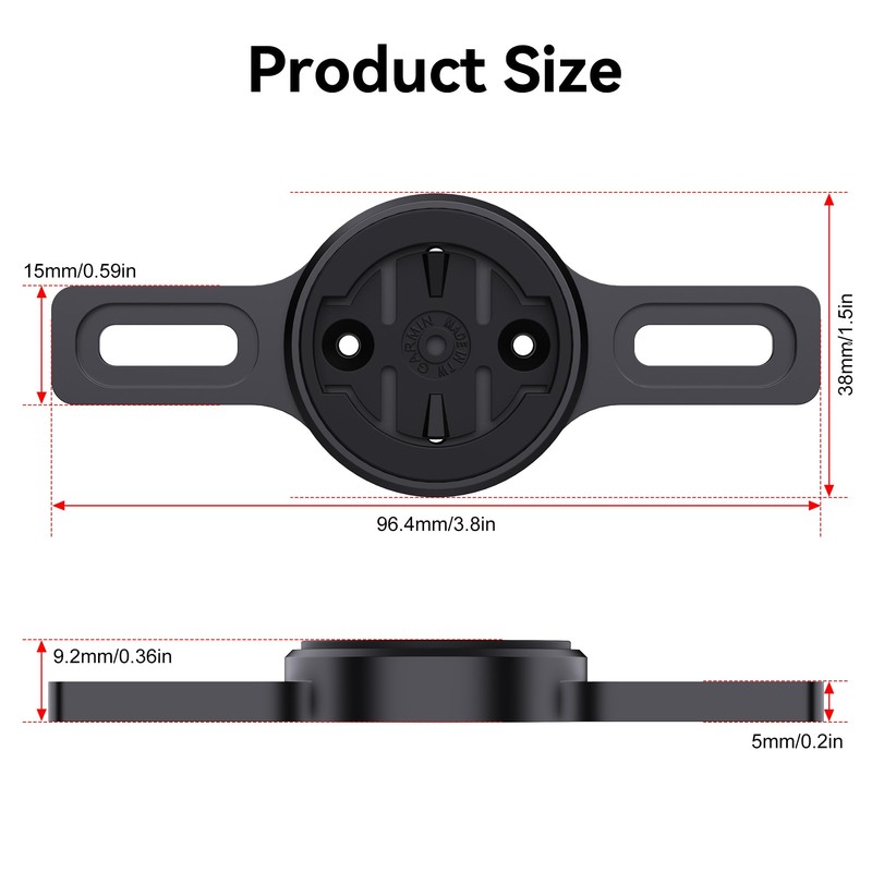 Bike Cargo Rack Mount, Compatible with Garmin Varia RTL515, RTL510,