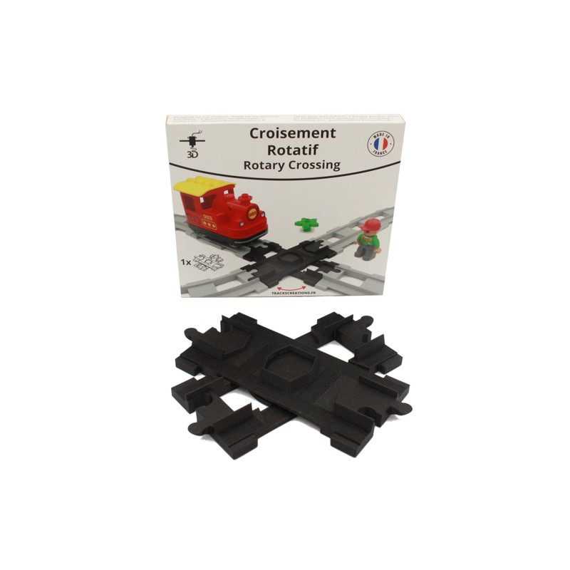 TracksCreations 4-way Rotary Crossing for Duplo Compatible Train