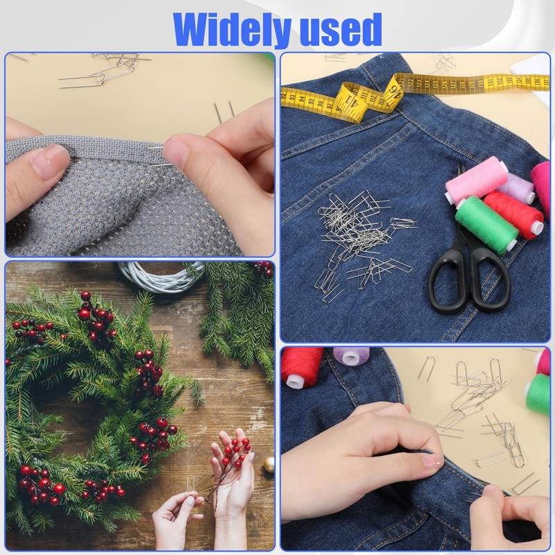 LIQWEI 200Pcs U Pins for Crafts, Floral Pins, Pin for