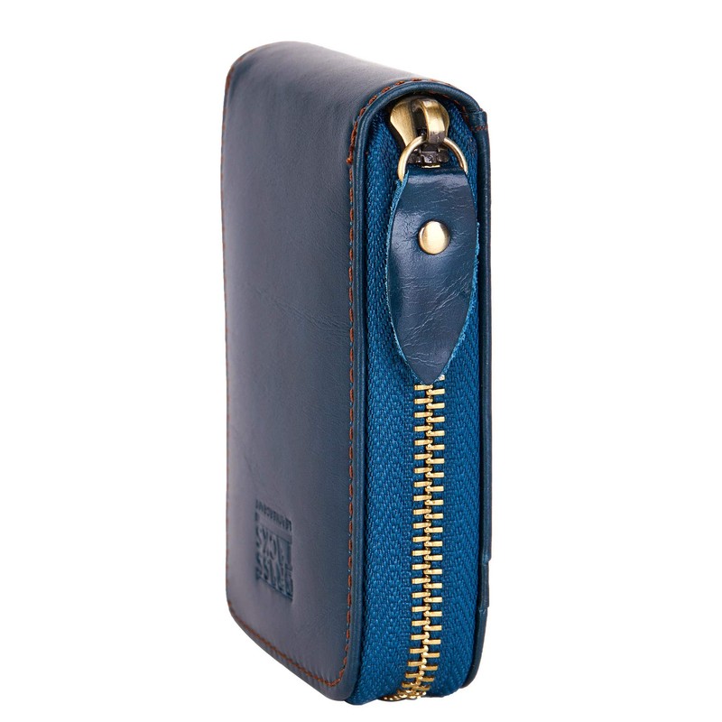 BRASS TACKS Leathercraft Credit Card Holder Genuine Leather Vintage RFID