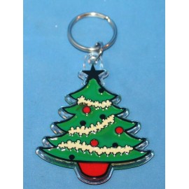 unbranded Vintage Plastic Christmas Tree Keychain