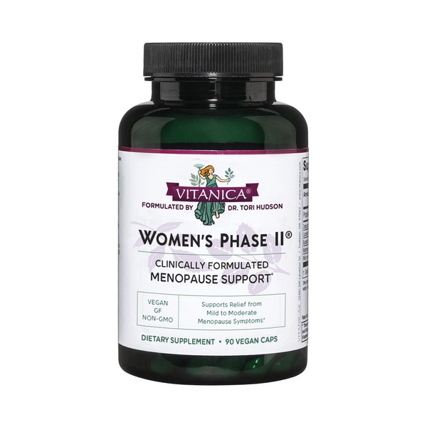 Vitanica Women's Phase II, Menopause Support, Vegan, 90 Capsules