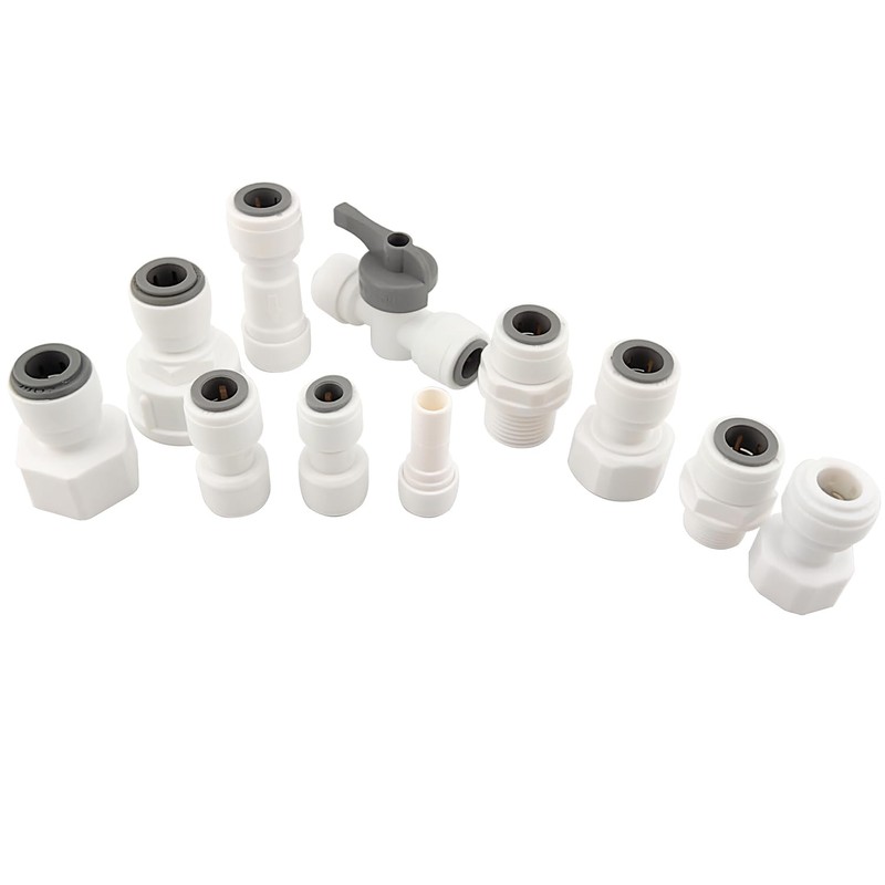 Qrity 1 Piece RO Water Filter Fitting, 3/8" Inline Check