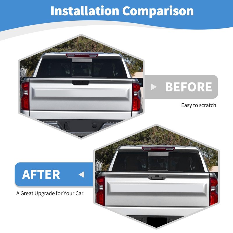 RT-TCZ for Silverado Tailgate Handle Cover Trim Compatible with Chevy