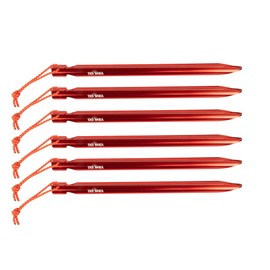 Tatonka Tent Peg Pro 19 cm (Pack of 6) - Ultralight Aluminium Tent Pegs with Y Profile - 19 cm Long and in Highly Visible Red - Pack of 6