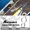 AMYSPORTS High Strength Solid Ring Fishing Stainless Steel Jigging Ring