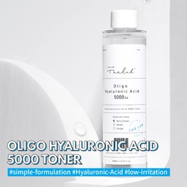 Blanc Doux Oligo Hyaluronic Acid 5000 Toner - Deep Hydrating Face Moisturizer for Dry, Oily, Sensitive, Acne, Aging Skin 16.9 fl.oz. with Cotton Pads - Vegan Certified Hypoallergenic Korean Skin Care