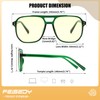 FEISEDY Retro 70s Blue Light Filter Glasses 99.99% Blue Light