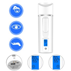 Ipetboom Durable Nano Mist Facial Steamer and Moisturizing Sprayer for Skin Care Portable Hydration Device with Material for All Skin Types White