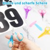 Pack of 8 Children's Scissors, 9 cm Small Paper Scissors,
