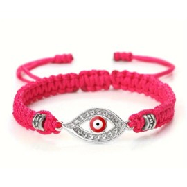 Evil Eye Bracelet (Pink &amp; Silver) Brand New Adjustable Bracelet