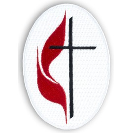 United Methodist Church Embroidered Patch 2" X 3"