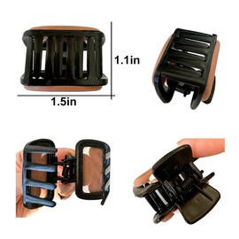 Small Cute Hair Claw Clips for Thin/Medium Thick Hair, 6Pcs 1.5 Inch Mini Fun Tiny Jaw Clips for Women Girls Nonslip Claw Clips