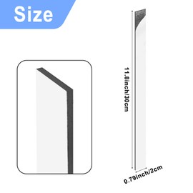 Magnetic Strips with Adhesive Backing, Strong Magnetic Tape Flat Rubber Magnet Strip, Sticky Magnet Strips for Most Surfaces, Refrigerator Whiteboard Dry Erase Board (4 pcs, 300 × 20 x 2 mm)