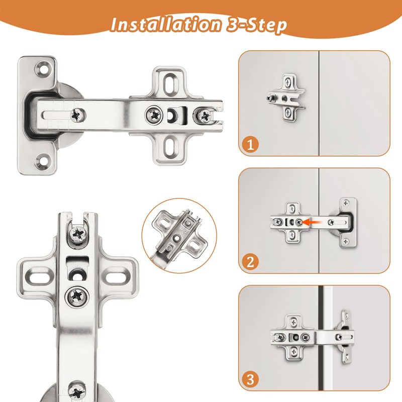 4 Pairs 135 Degree Corner Kitchen Cabinet/Cupboard Folded/Folden Door Hinges