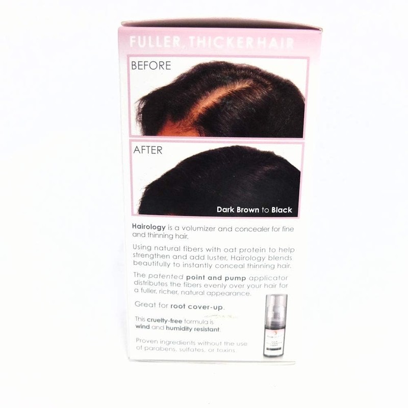 Hairology Hair Building Thickening Fibers, Black, 0.2 Ounce