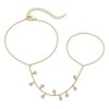 Yellow Gold Plated Hand Chains Bracelet for Women | Dainty