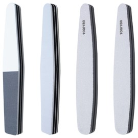 Nail Files, 100 to 3000 Grit Professional Nail Files 4Pcs Double Sided Nails File for Natural and Acrylic Fingernail Buffer Block Manicure Tools Pet Grooming Tools