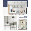 kudos Seeded Glass Pendant Light Kitchen Island, Adjustable Cord, Black