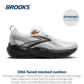 Brooks Men’s Glycerin 22 Neutral Running Shoe - White/Grey/Black - 13 Medium