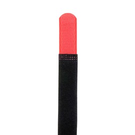 10x Velcro Cable Ties 200 x 20 Black / Red Velcro/Velcro on Equilateral Velcro