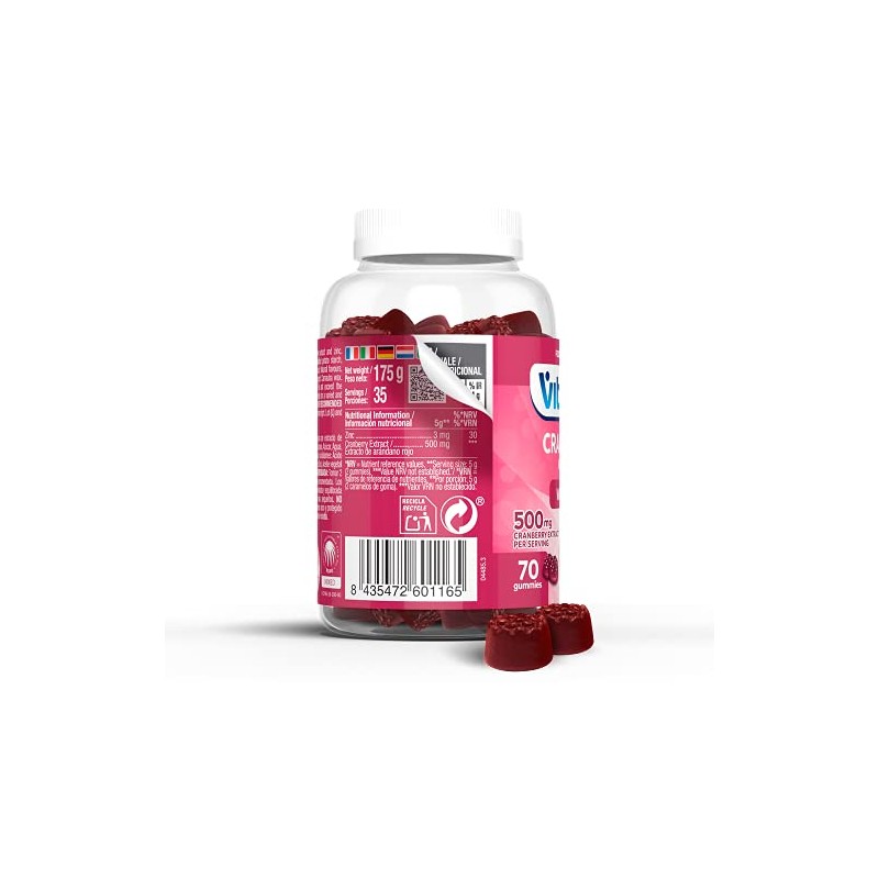 VITALDIN Cranberry Gummies – 500 mg of Cranberry Extract per