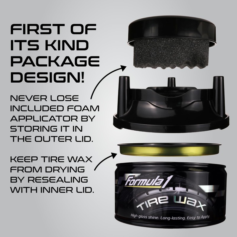Formula 1 Tire Wax - Long Lasting Tire Gel for