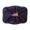 LOVEF 3 Pcs Women Magic Hair Combs Wood Beaded Stretch