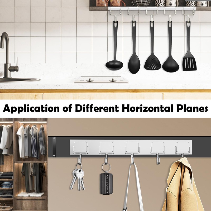 ZDDGNN Magnetic Hook with 5 Hooks for Kitchen, Living Room,