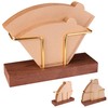 PUNNIO Coffee Filter Holder Storage, Black Walnut & Brass Rack