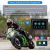 5 Inch Waterproof GPS Navigation Car Stereo Motorcycle Carplay Android