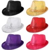6 Pcs Western Sequin Hat Bling Dance Hats Shining Sequin