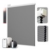 No Drill Motorized Cellular Shades with Remote, Grey 35" W