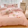 KASBLUEL Duvet Cover Queen Size, Cotton Full 3Pcs Zipper Bedding