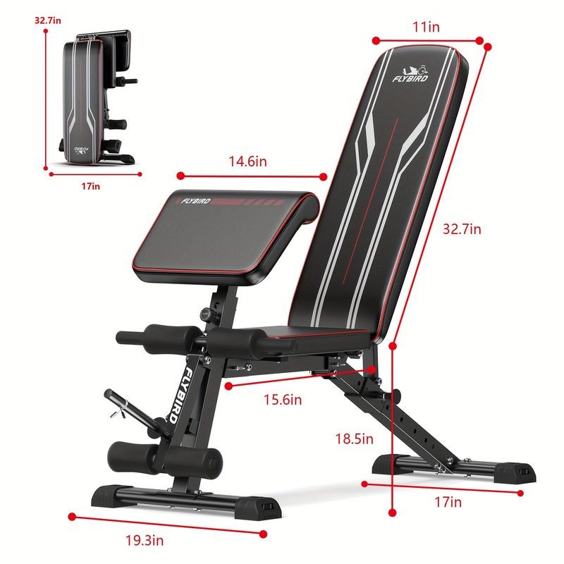 Basic Weight Bench For Home Gym, Adjustable Workout Bench With