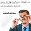 DROGO Eyeglass Nose Pads, Clear Rectangle Replacement Nose Pieces, Anti-Slip