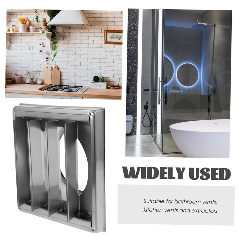 Gadpiparty Louvered Dryer Vent Cover Outdoor Stainless Steel Vent Cap