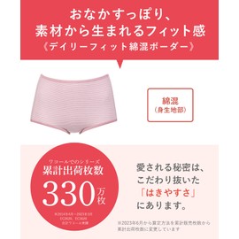 Wing/Wacoal EC3620 EC3650 Panties, Cotton Blend (Body Fabric), Comfortable Fit, Daily Fit, Cotton Blend Border, Fluffy Length, GB
