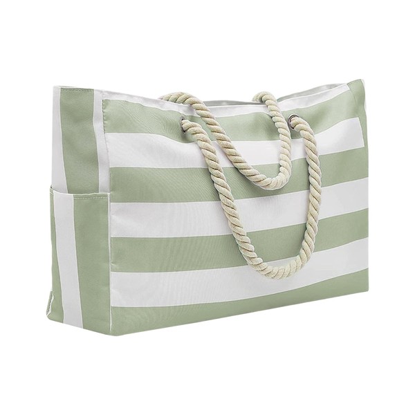 USHXVG 1 Piece Canvas Beach Bag, Large Capacity Waterproof Handbag,