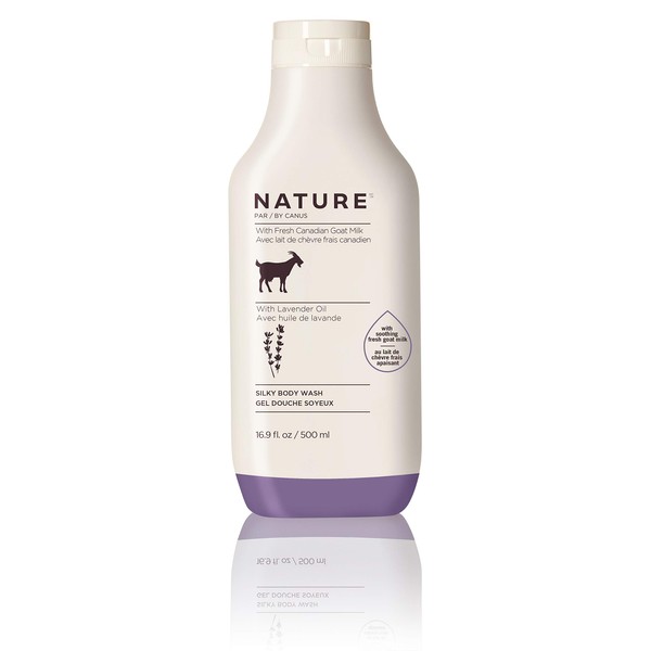 Nature By Canus, Natural Cleanser, Moisturizing Lavender Body wash with Goat Milk, for all skin types 16.9 Fl Oz