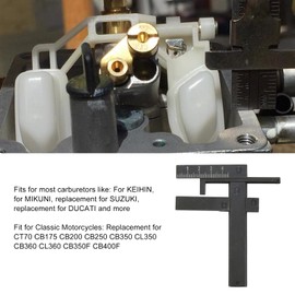 Carburetor Float Level Gauge, Metric Display Carb Float Height Gauge Motorcycle Tool Replacement for Most Motorbikes Carburetors, 0‑40mm Adjustable
