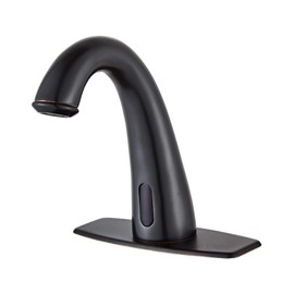 HHOOMMEE Electronic Automatic Sensor Touchless Bathroom Sink Faucet (Black)