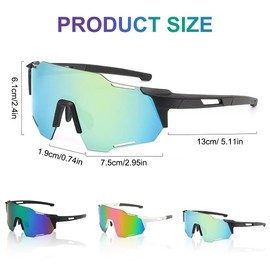 YANGUN 3 Stück Fahrradbrille Sonnenbrille, Schnelle Brille, Sportbrille, Polarisiert selbsttönend UV400 Schutz für Outdooraktivitäten Radfahren Fahren Laufen Golf Ski Bergsteigen Reisen Angeln
