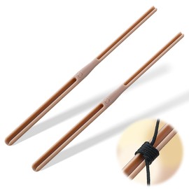 Dunkive 2 Pack Rosary Cord Knotting Tool, #7#9 and #36 Dual Head Twine Knotting Tool, Rosary Making Supplies, Beads Tying Tool, Beading Cord Kit for Jewelry, Fishing Hook, Bracelet(Brown)