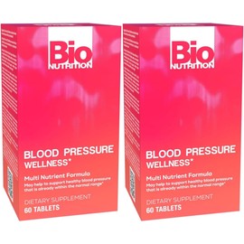 Bio Nutrition 2 Pack Blood Pressure Wellness 60 Tablets | Multi-Nutrient Formula | Vitamin D | 400mg Calcium | Magnesium | 30 Servings per Bottle