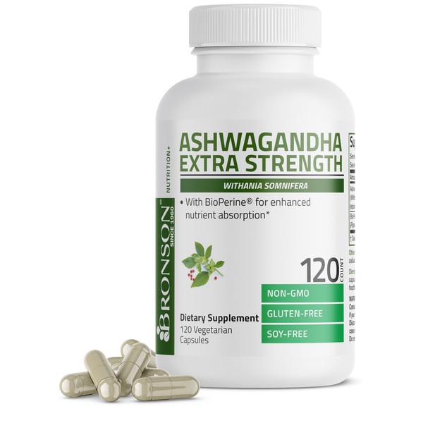 Bronson Ashwagandha Extra Strength Stress & Mood Support with BioPerine