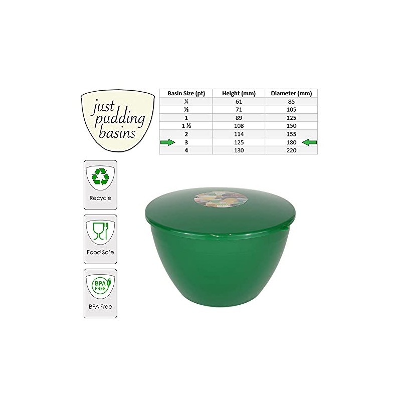Christmas pudding bowls with lids Christmas Green basin and lid