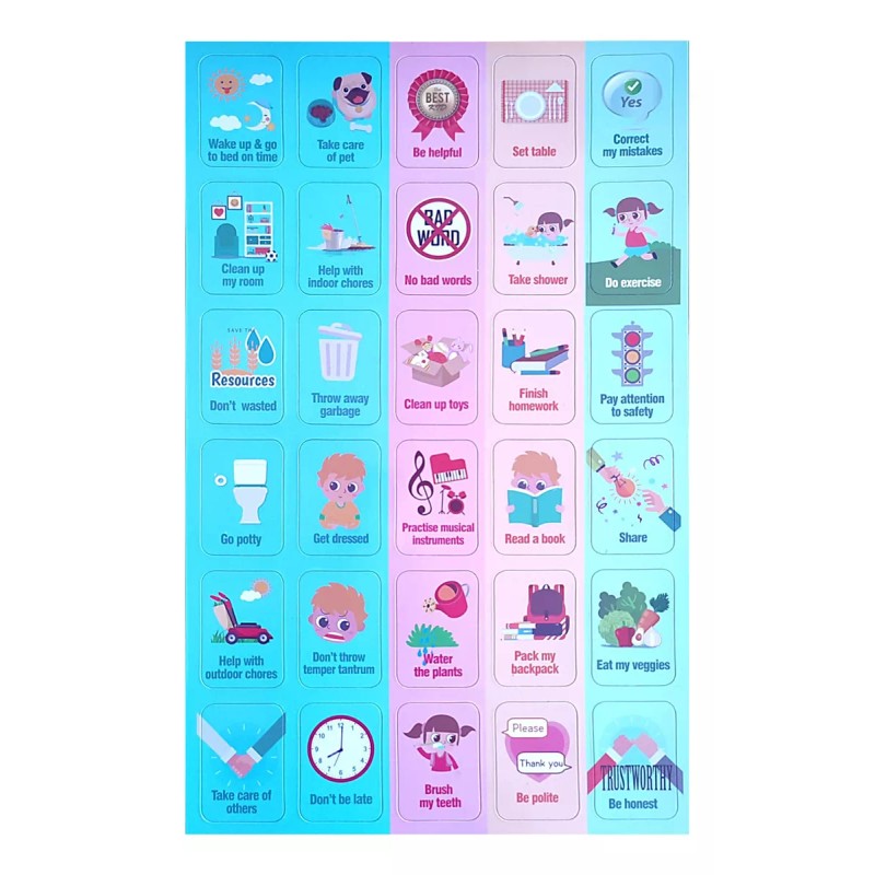 Alopor Tablero Magnético De Recompensas Montessori Rosa Para Niños